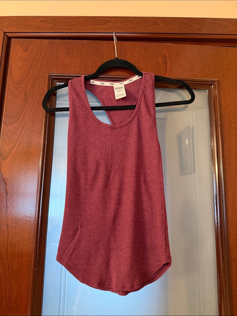PINK Victoria's Secret Wine Racerback Tank